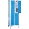 Garment cabinet 2x2 compartments 1800x610x500 feet, grey/blue